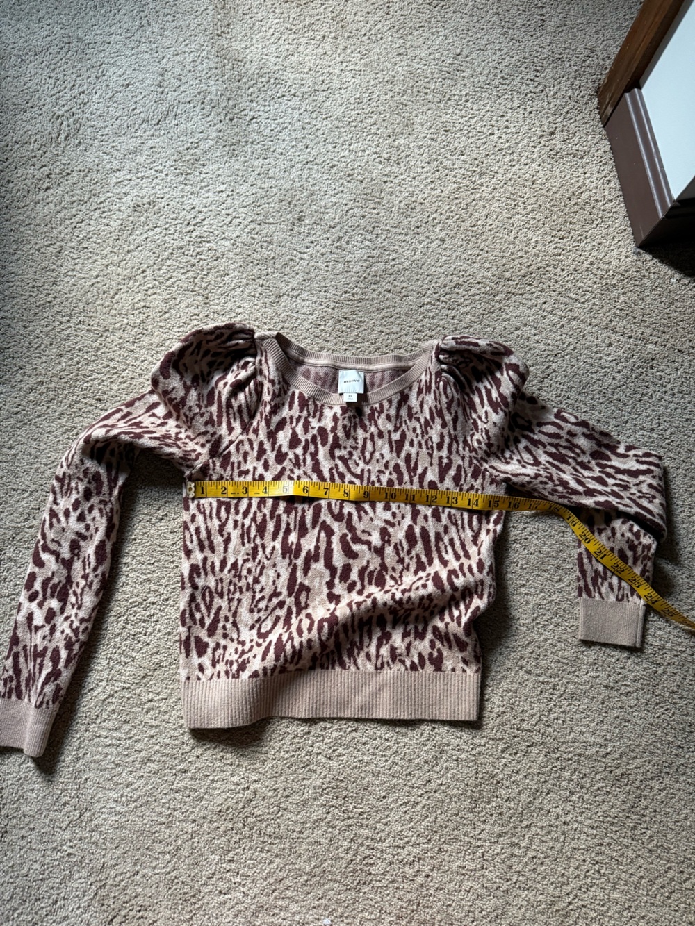 Mauve Animal-Print Crewneck Sweater